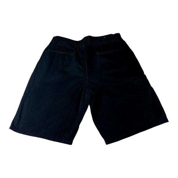 Ocean Pacific OP Men's Flat Front Black/ Gray Pinstripe Chino Cotton Shorts 34 - Picture 4 of 5